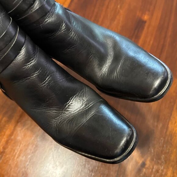 Harley Davidson Snip Toe Black Leather Healed Boots Women’s US 7 M - Picture 4 of 9